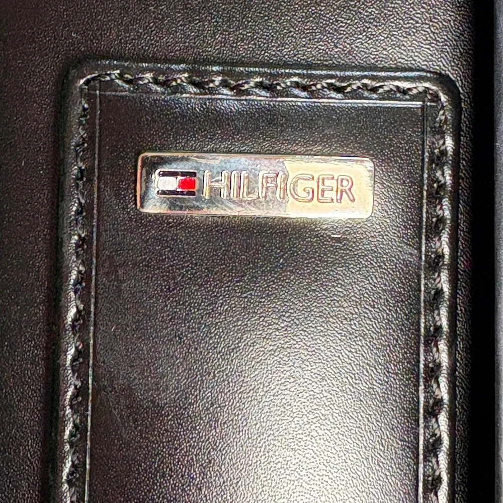 Tommy Hilfiger Mens Front Pocket Wallet & Valet Black Leather 31TL160001 CC FPW